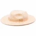 Ruslan Baginskiy woven straw fedora hat - Neutrals