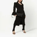 Dolce & Gabbana lace-up midi coat dress - Black