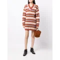tout a coup V-neck knitted dress - Multicolour