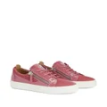 Giuseppe Zanotti Gail velvet low-top sneakers - Pink