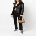 Stella McCartney trimmed faux leather jacket - Black