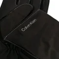 Calvin Klein stitched leather gloves - Black