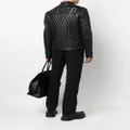 Philipp Plein gothic leather jacket - Black
