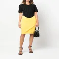 Thierry Mugler Pre-Owned asymmetric waistband pencil skirt - Yellow