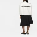 Jil Sander logo-print shirt jacket - White