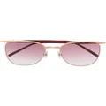 Matsuda round-frame pink-tinted sunglasses - Gold