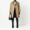 Burberry Exaggerated check-panel trench coat - Neutrals