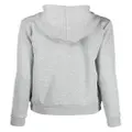 Emporio Armani logo-print laces hoodie - Grey