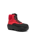 Proenza Schouler colour-block lace-up boots - Red