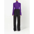 Proenza Schouler zipped rib-knit jumper - Purple
