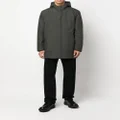 Corneliani zip-fasten hooded coat - Green