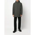 Corneliani zip-fasten hooded coat - Green