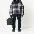Burberry detachable-hood check puffer jacket - Black