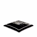 Dolce & Gabbana small zebra-print velvet cushion - Black