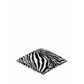 Dolce & Gabbana medium zebra-print velvet cushion - Black