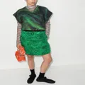 Moncler x JW Anderson abstract-print mini A-line skirt - Green