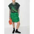 Moncler x JW Anderson abstract-print mini A-line skirt - Green