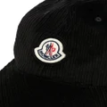 Moncler logo-patch corduroy cap - Black