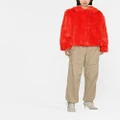 MSGM faux-fur jacket - Red