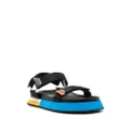 Moschino colour-block touch-strap sandals - Black