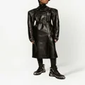 Dolce & Gabbana belted leather coat - Black