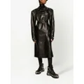 Dolce & Gabbana belted leather coat - Black