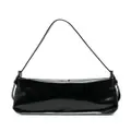 BY FAR patent-leather shoulder bag - Black