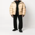 Dsquared2 logo-patch padded jacket - Neutrals