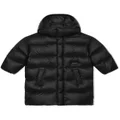 Dolce & Gabbana Kids logo-tag hooded down jacket - Black
