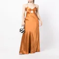 Michelle Mason cut-out detail gown - Orange