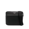 Emporio Armani small faux-leather messenger bag - Black