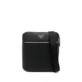 Emporio Armani small faux-leather messenger bag - Black