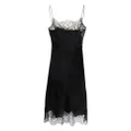 Carine Gilson calais-caudry lace slip nightdress - Black