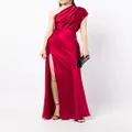 Michelle Mason asymmetric open-back gown - Red