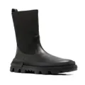 Moncler ridged-sole panelled boots - Black