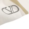 Valentino Garavani VLogo Signature ribbed-knit scarf - White
