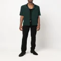 Saint Laurent abstract-print short-sleeve shirt - Green