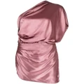 Michelle Mason draped one-shoulder mini dress - Pink