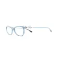 Karl Lagerfeld logo-plaque cat-eye glasses - Blue