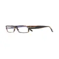 TOM FORD Eyewear tortoiseshell-effect rectangle-frame glasses - Brown