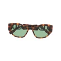 Karl Lagerfeld logo-plaque cat-eye sunglasses - Brown