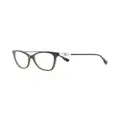 Karl Lagerfeld logo-plaque cat-eye glasses - Brown