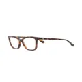 Karl Lagerfeld logo-plaque tortoiseshell glasses - Brown