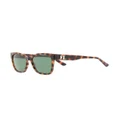 Karl Lagerfeld logo-plaque square-frame sunglasses - Brown