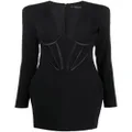 Versace corset-style minidress - Black