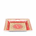 Versace Virtus Holiday 28cm square plate - Red