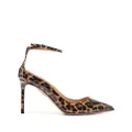Aquazzura mid-heel leopard-print pumps - Brown
