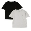 Ralph Lauren Kids logo-embroidered T-shirt set - Black