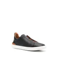 Zegna triple-stitch low-top sneakers - Blue