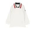 Moncler Enfant logo-patch sleeve polo top - White